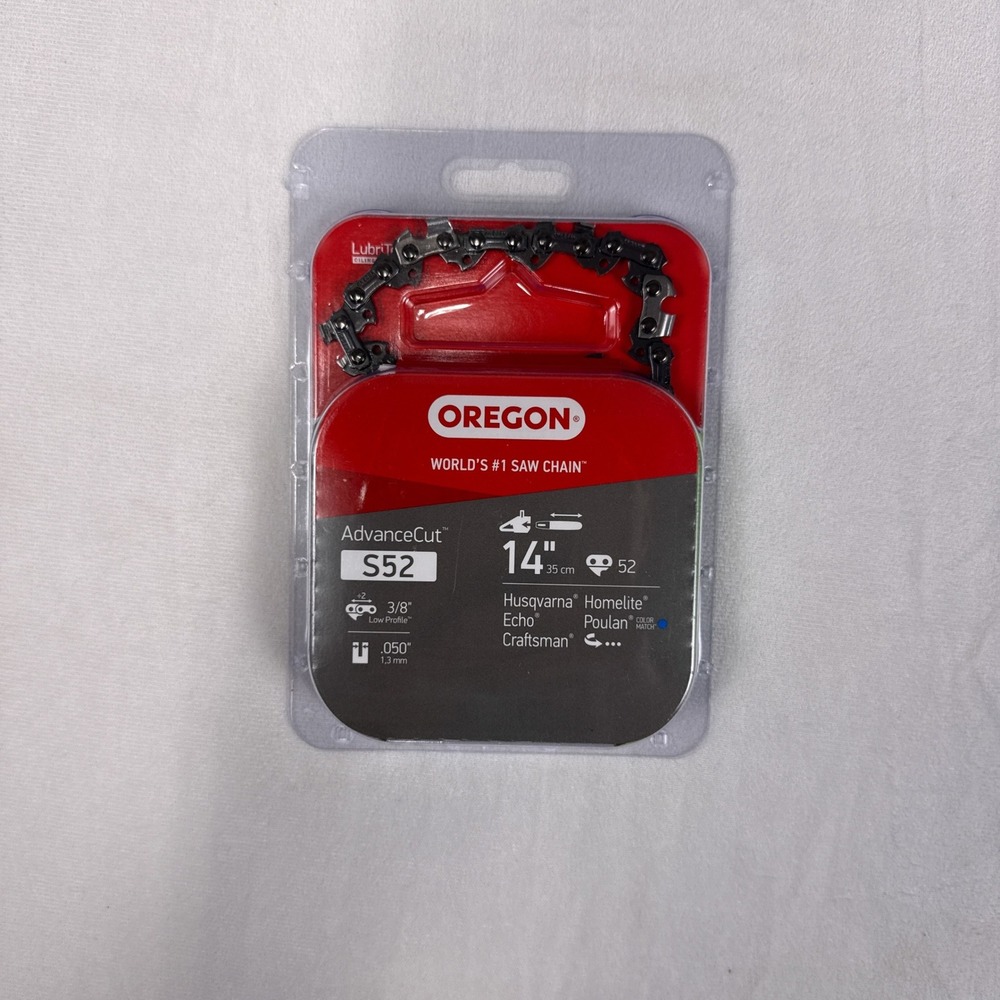 Oregon Chainsaw Chain AdvanceCut S52 14 Inch .050 Gauge 3/8 Pitch 52 Drive Links